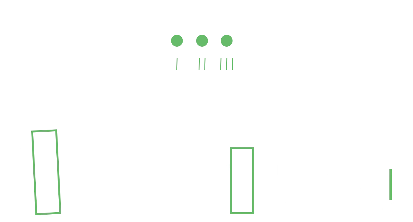 A bookshelf with rows of books